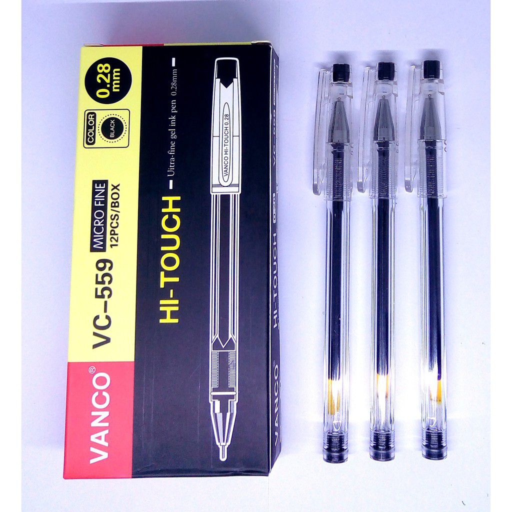 

12 pcs hitec vanco 0,28 mm pen gel /pulpen vanco hi touch VC 559