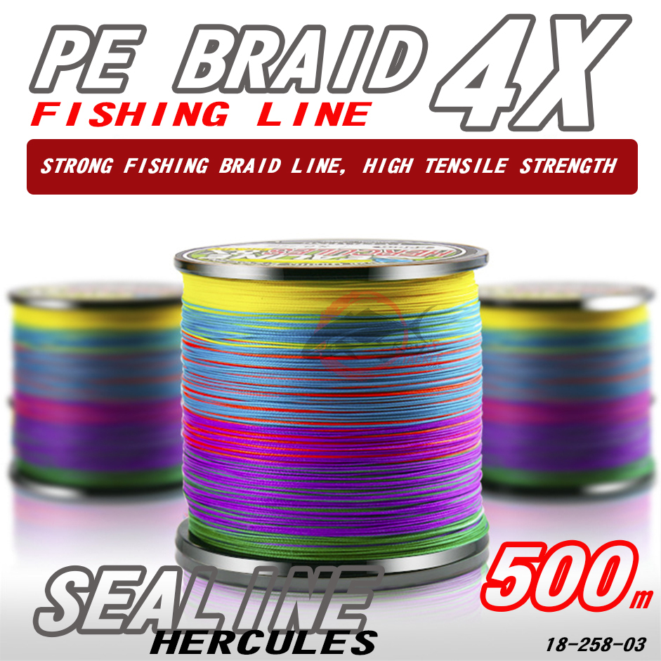 PE 500 METER SEALINE HERCULES X4 MULTICOLOR