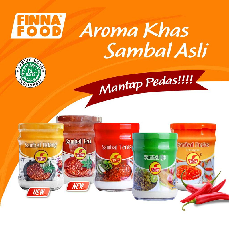 

Uleg Sambal Terasi Finna (Botol) 175 gr - 190 gr