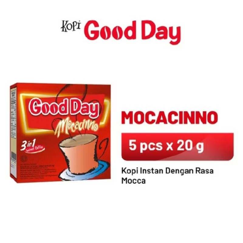 

[oddsolshop] pekanbaru/Good Day Mocacinno 3in1 Instant Coffee 5 PCS 20GR Kopi Instan Rasa Moka