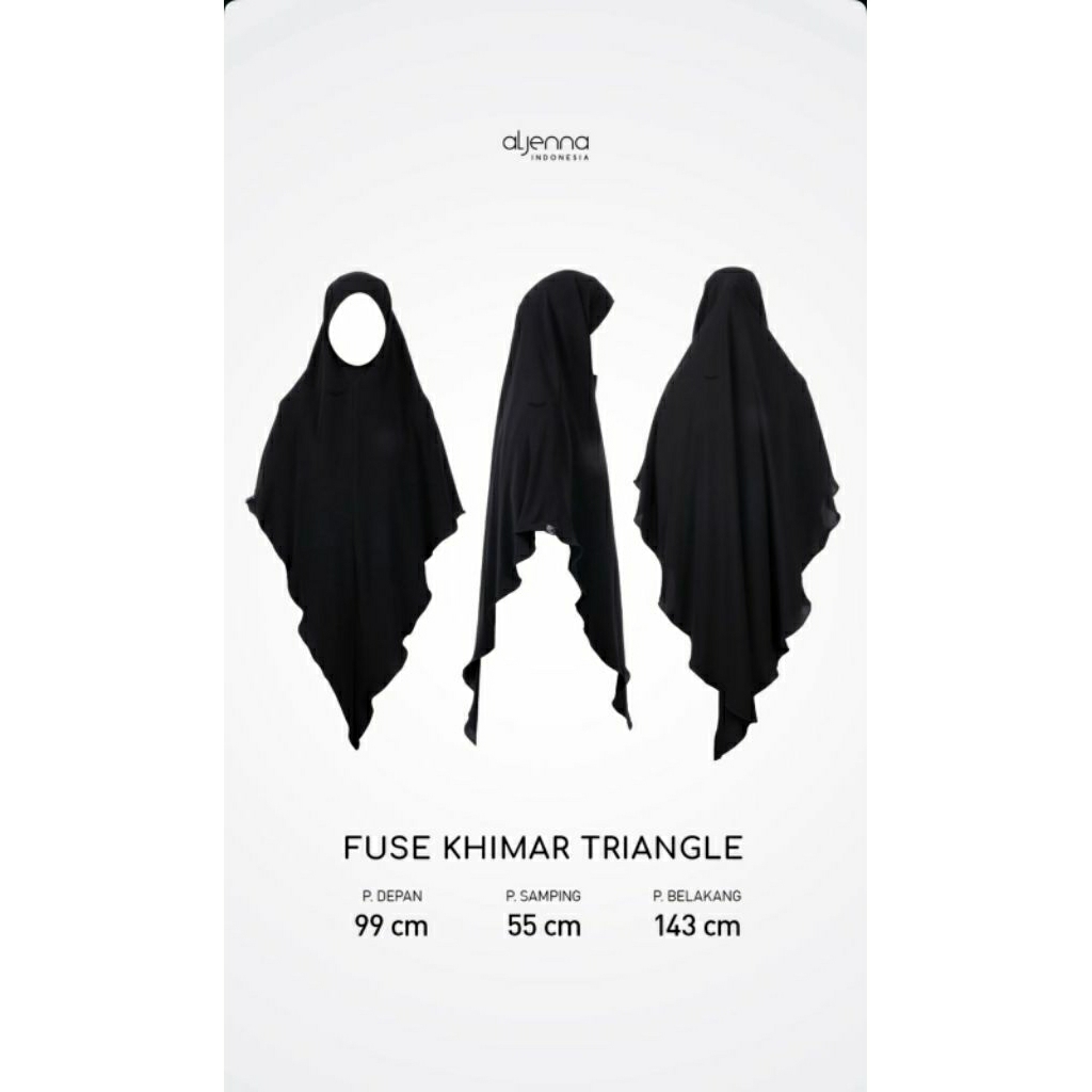 Fuse Triangle Aljenna JB Premium/ Khimar Aljenna Jetblack/New Jilbab