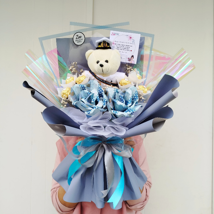 [HARGA BELUM TERMASUK BONEKA] BUKET COKLAT FERRERO ROCHER | BUKET UANG FERRERO ROCHER | BUKET VALENT