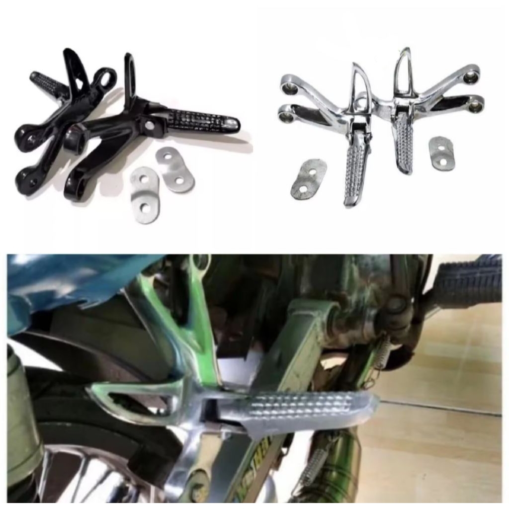 Footstep gantung satria fu / step robot fu / pijakan kaki belakang fu (HITAM & POLES) ANTI KARAT