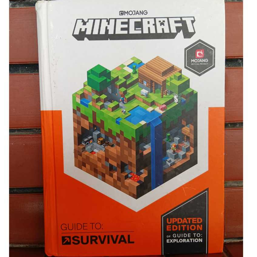 Mojang Minecraft Guide to Survival (HC) Buku Petunjuk Pengguna Minecraft Bahasa Inggris Preloved