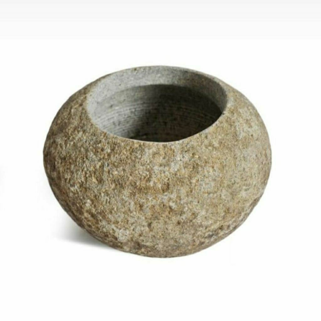 Pot bunga batu alam/pot tanaman batu kali