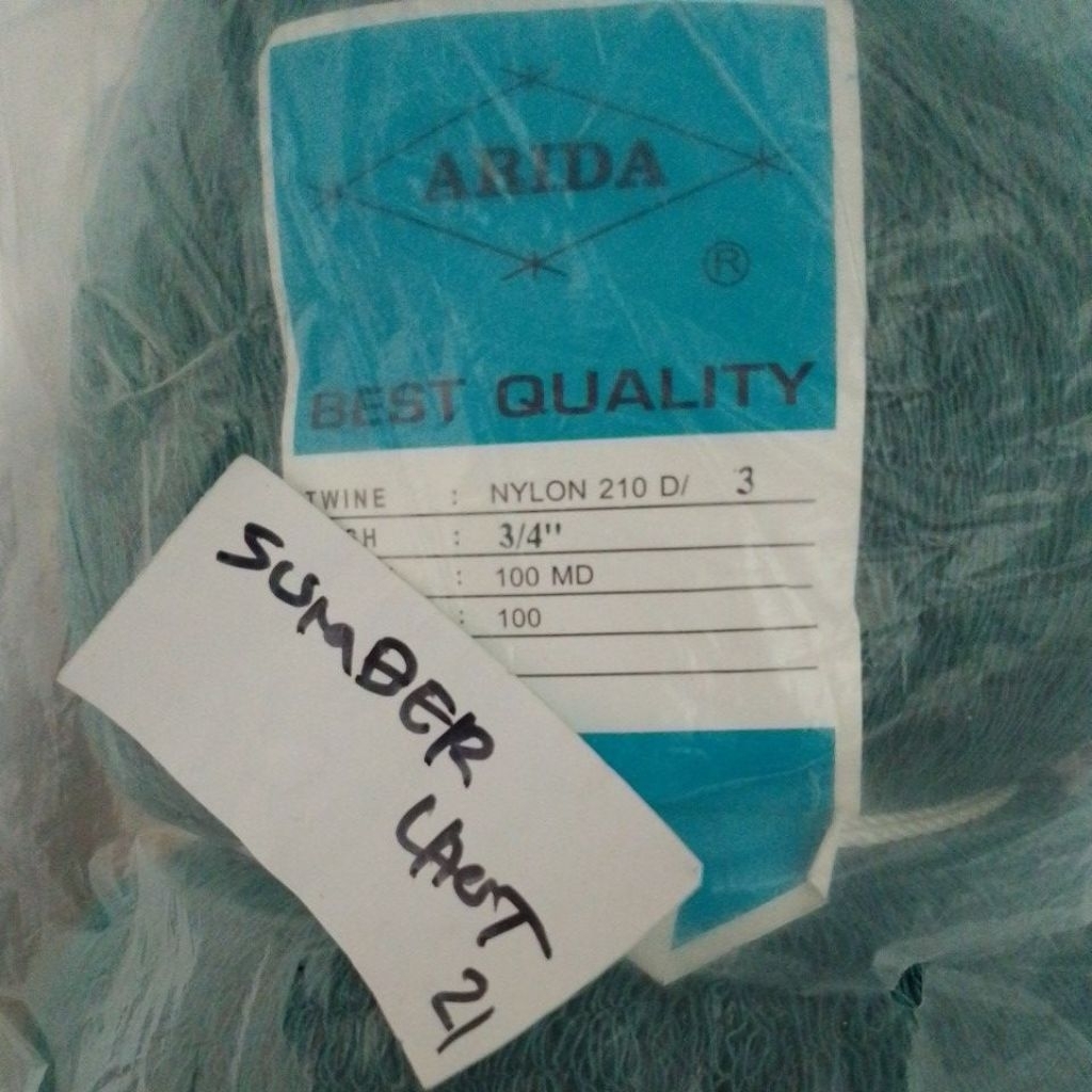 jaring ikan ARIDA NILON D3 ¾ INCH 100MD/100YDS TATE JARING ARIDA JARING NILON