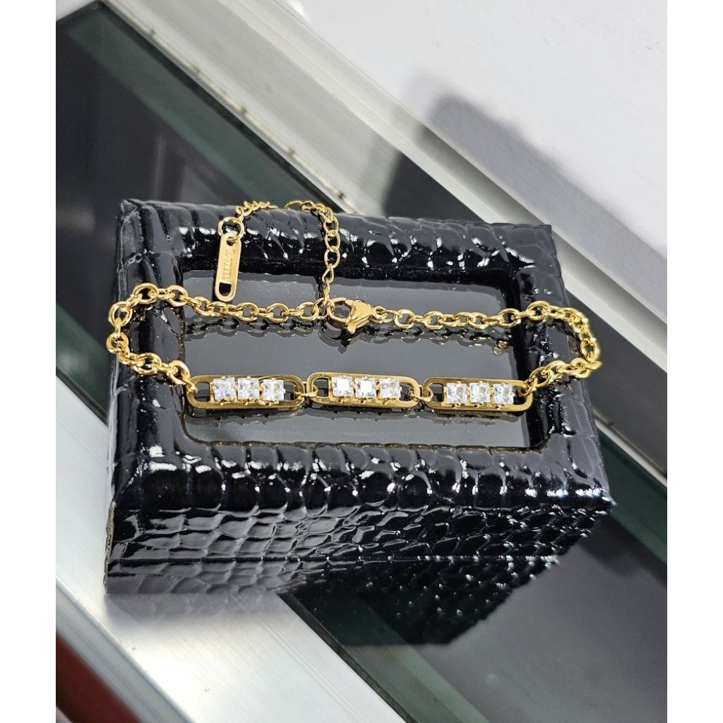 gelang titanium, gelang mata kotak ,gelang dewasa