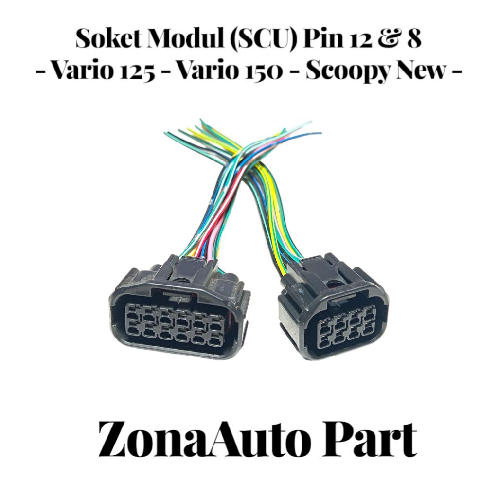 Socket soket kabel modul smart control unit SCU Honda Vario 125 150 esp K59 Scoopy New K2F Pin 12 da