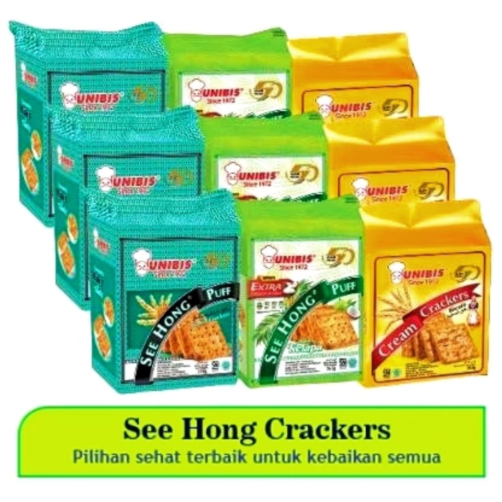 

UNIBIS see Hong puff cream Cracker / Original / Kelapa 248 gram