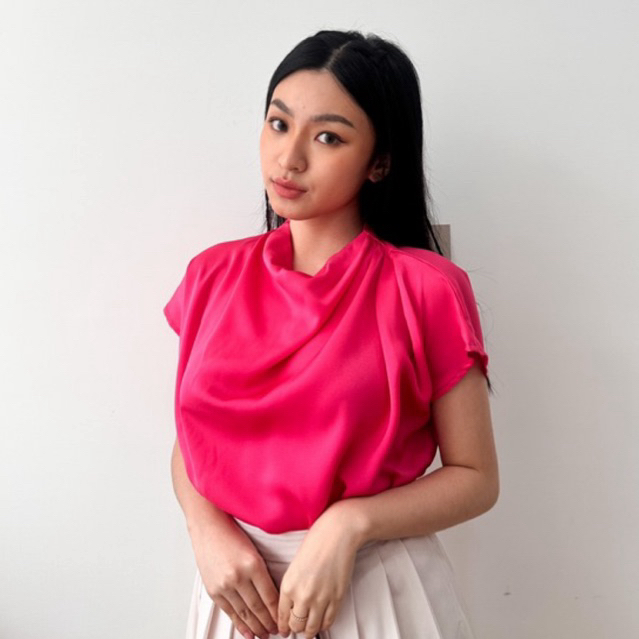 [MAFIA] MEGAN TOP | outfit atasan silk cewek kekinian