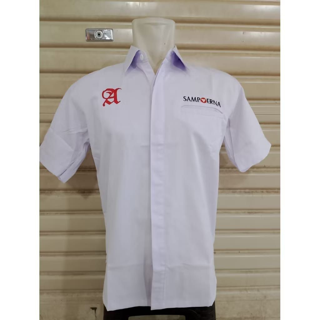 kemeja Sampoerna baju sampurna seragam a mlid putih pendek