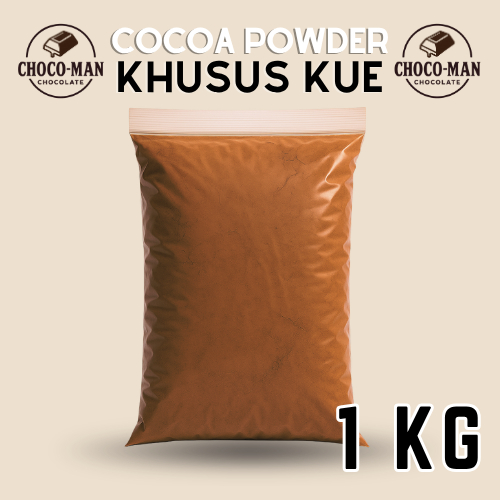 

Chocoman - Coklat Bubuk 1kg - Cocoa Powder Murni Tanpa Gula - Cokelat bubuk Khusus olahan Kue - Tidak bisa untuk minuman