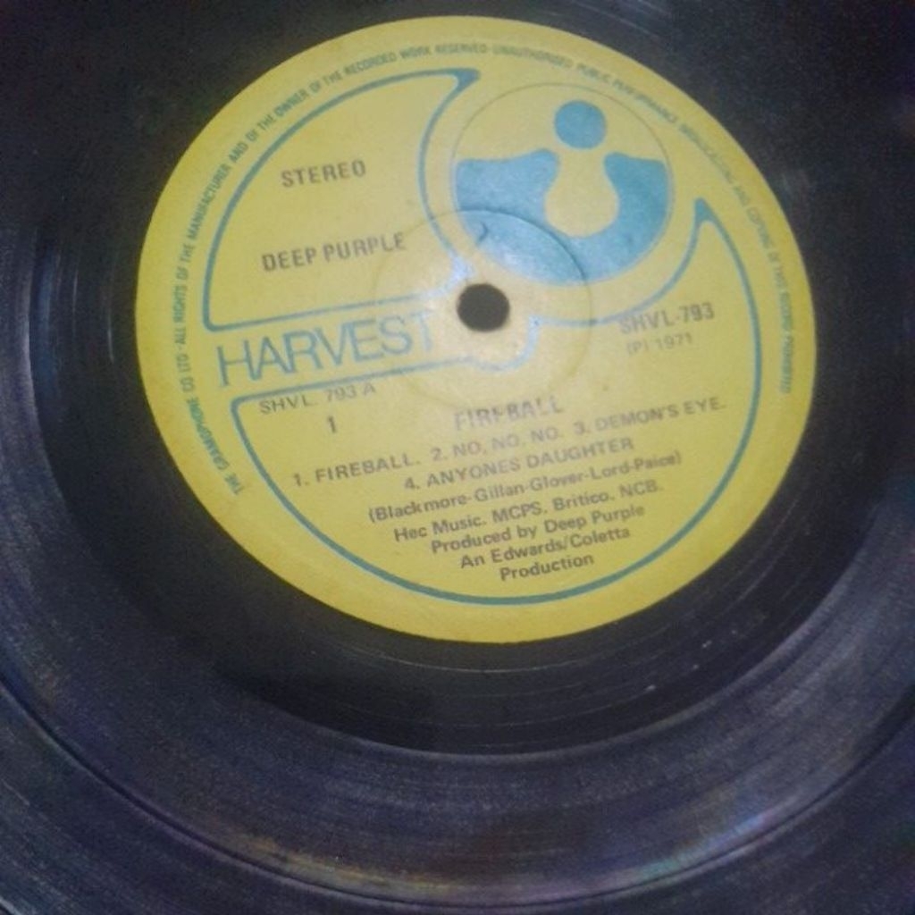 vinyl piringan hitam 12 deep purple no cover fireball (PHAB)