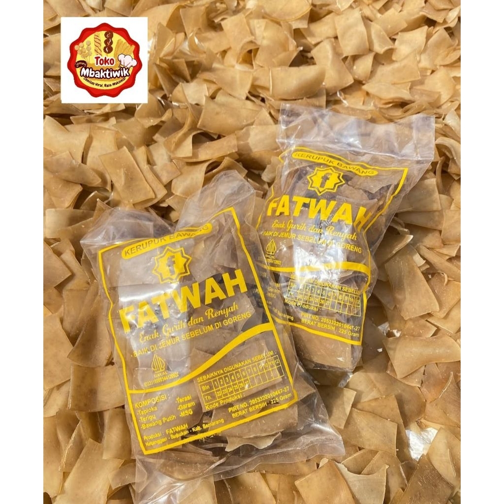 

kerupuk bawang fatwah 450 gram rambak bawang fatwah 450 gram kerupuk bawang fatwah mentah 450 gram