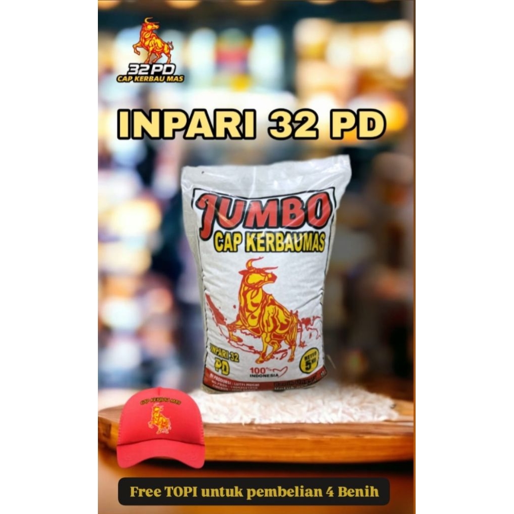 Baymarkeet Benih / Bibit Padi Inpari 32 Pd Jumbo Cap Kerbau Mas