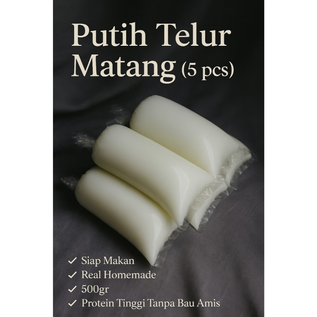 

Putih Telur Matang 5pcs | Siap Makan | Real Homemade | 500gr BANDUNG