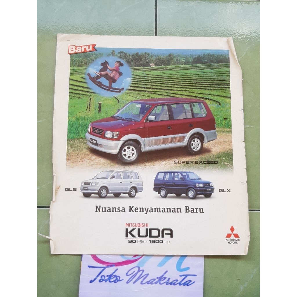 brosur iklan original mobil Mitsubishi KUDA 1600 CC jadul lawas lama