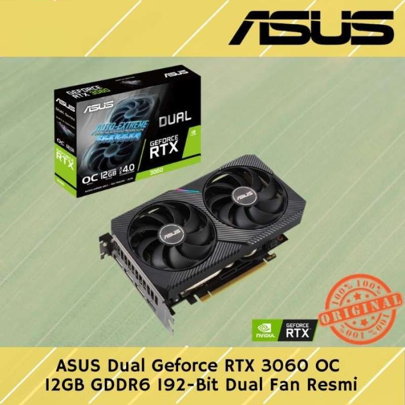VGA ASUS Dual GeForce RTX3060 RTX 3060 OC Edition 12GB GDDR6