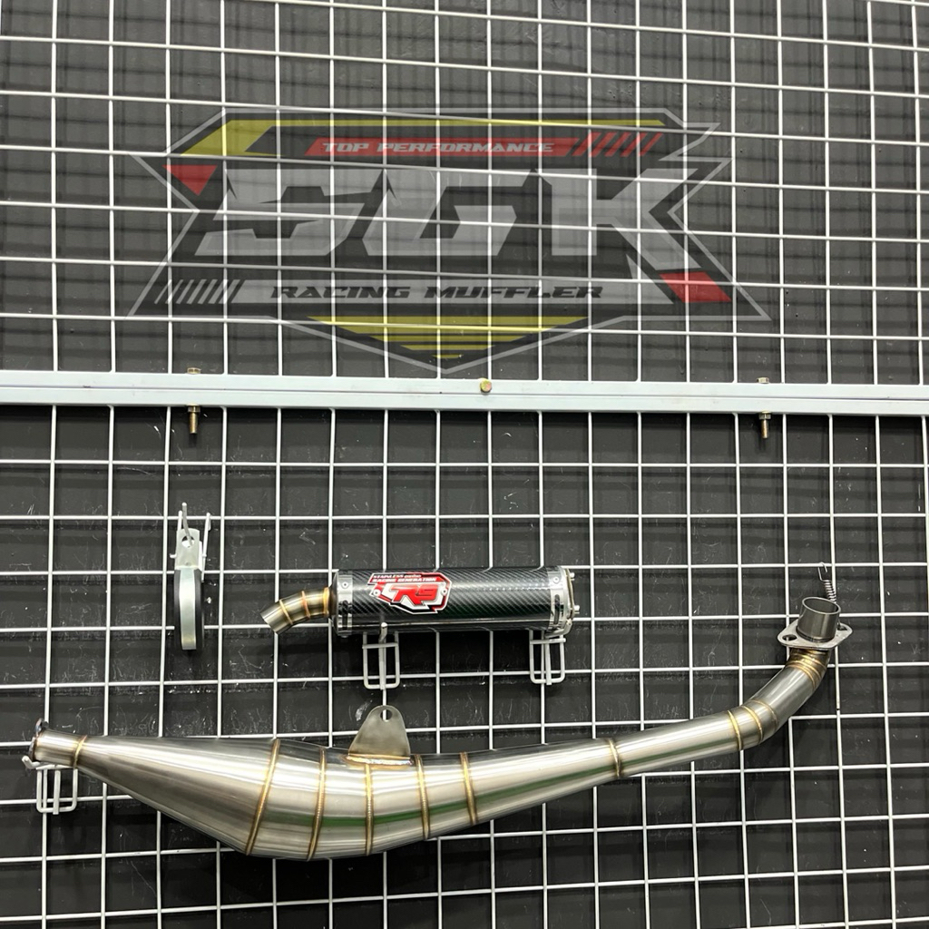 KNALPOT FIZ R R9 CARBON TIPE STANDAR SAMPING FULLSTAINLIS PNP