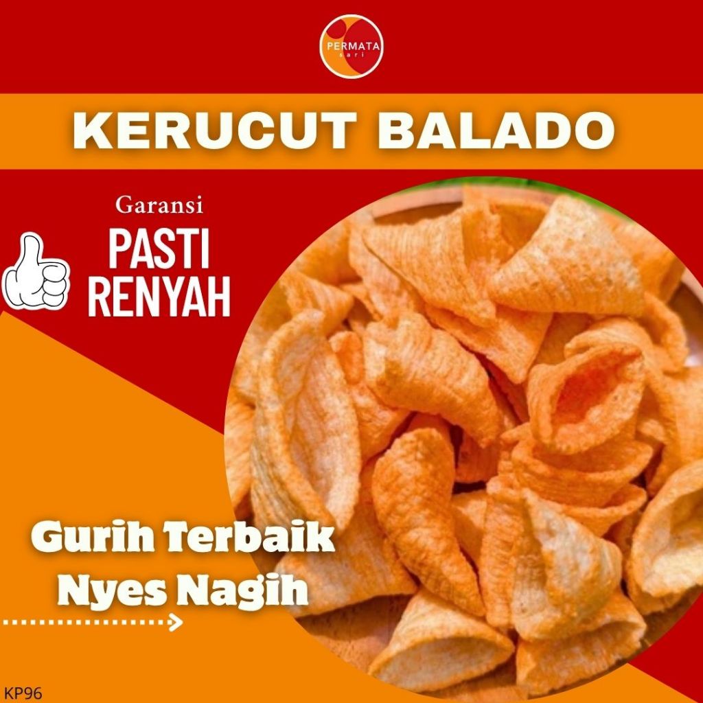 

Kerucut Balado 100Gram±/Snack Balado/Cemilan Pedas