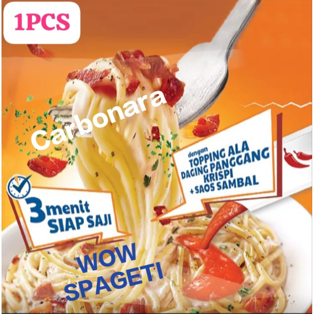 

WOW Spageti Creamy Carbonara – Topping Sapi Panggang & Bubuk Cabai