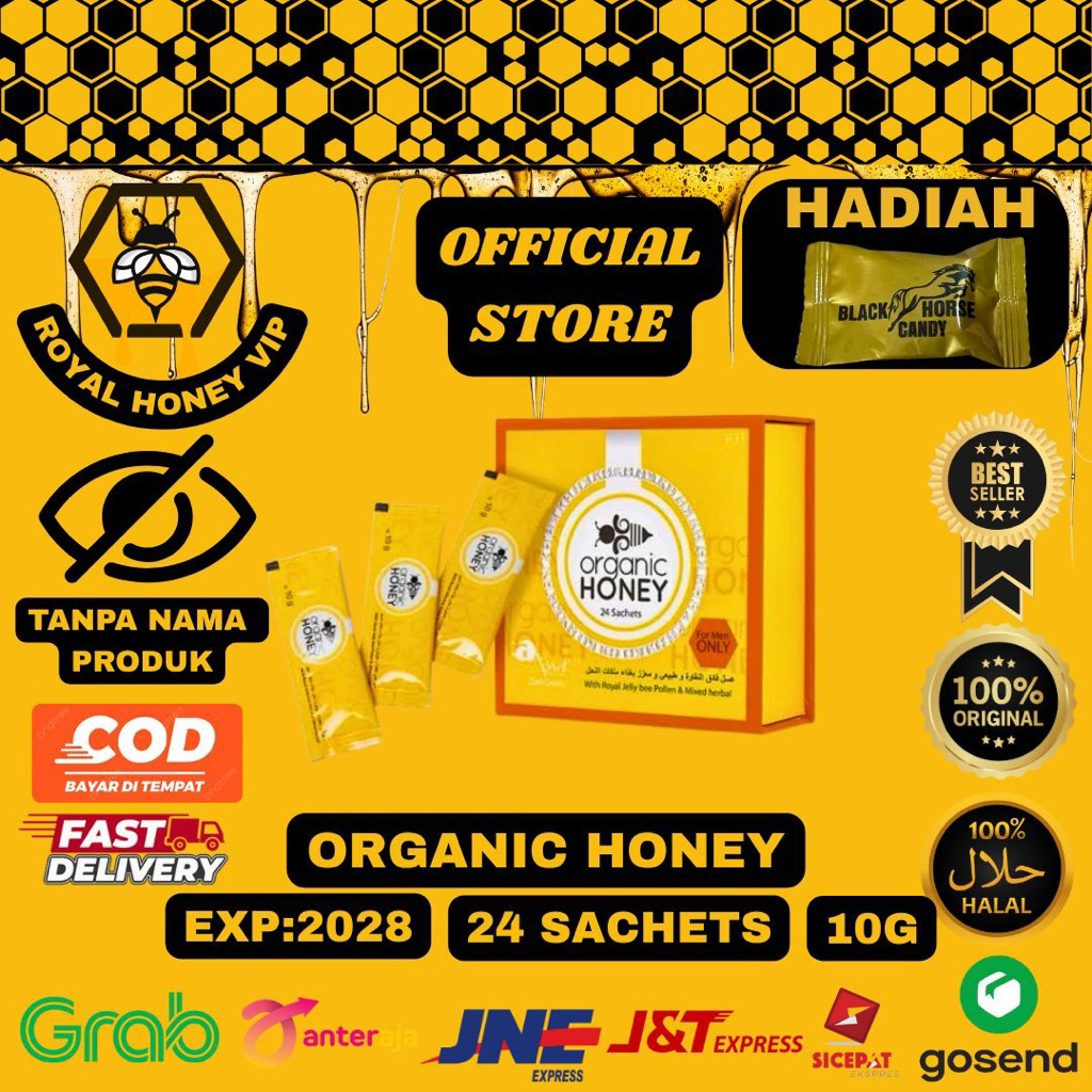 

Organic Royal Honey Vip Ori :1 Box 24 Sachets EXP2028