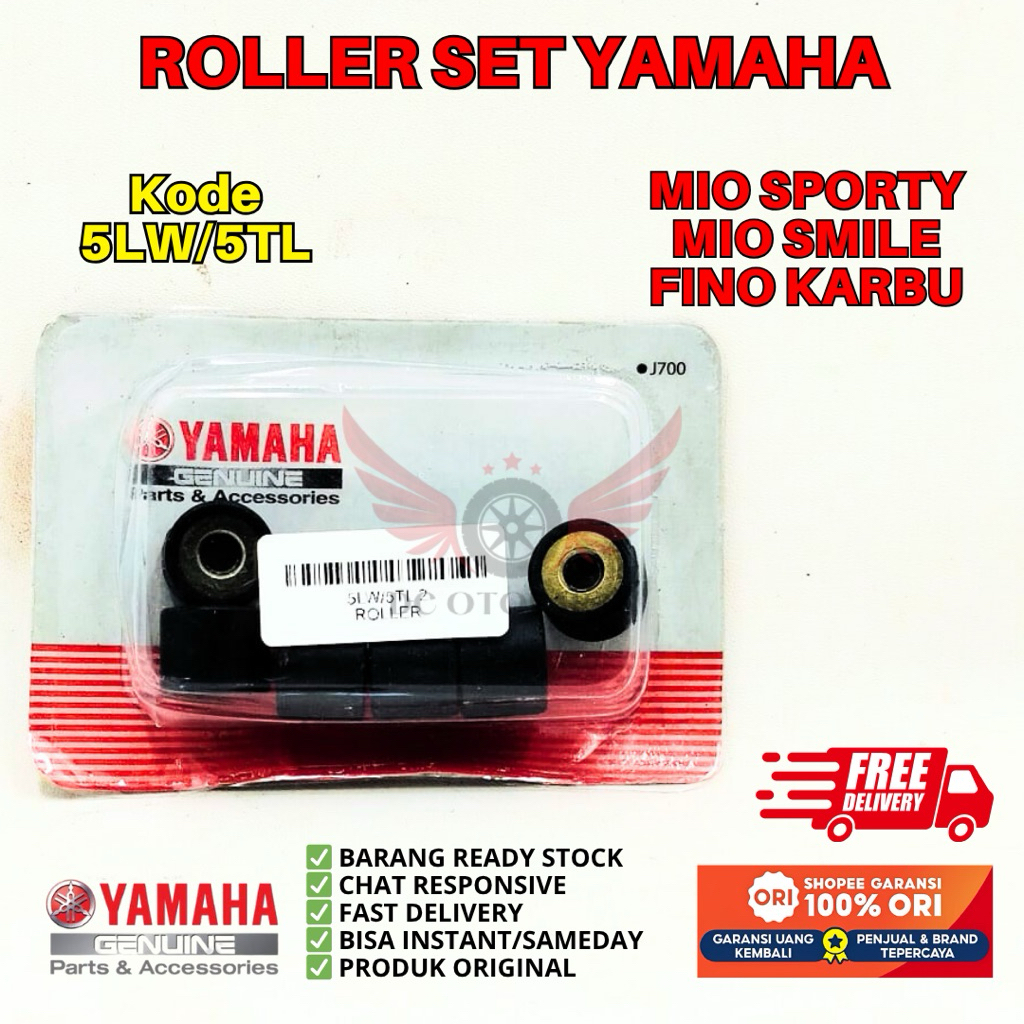 5LW/5TL ROLLER SET MIO SPORTY ORIGINAL YAMAHA GENUINE PARTS, ROLLER ORIGINAL MIO, ROLLET SET YAMAHA 