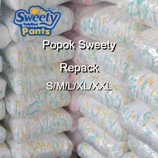 Popok Bayi Repack Sweety isi 1 Pcs Harga Hemat /Pampers Ecer Curah Lembut Gratis Ongkir Anti Gumpal