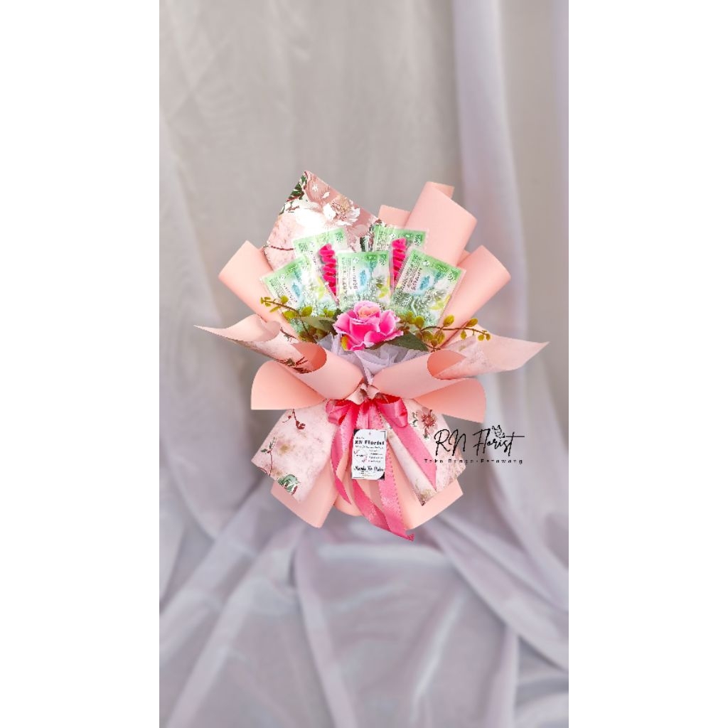 Buket Uang Kosongan 5 Lembar