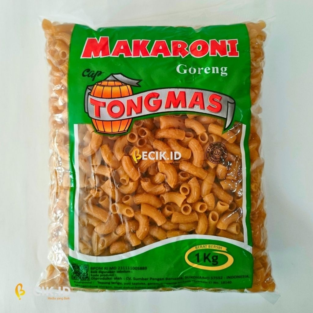 

MAKARONI Goreng Mentah 1KG – Cap TONG MAS – BPOM
