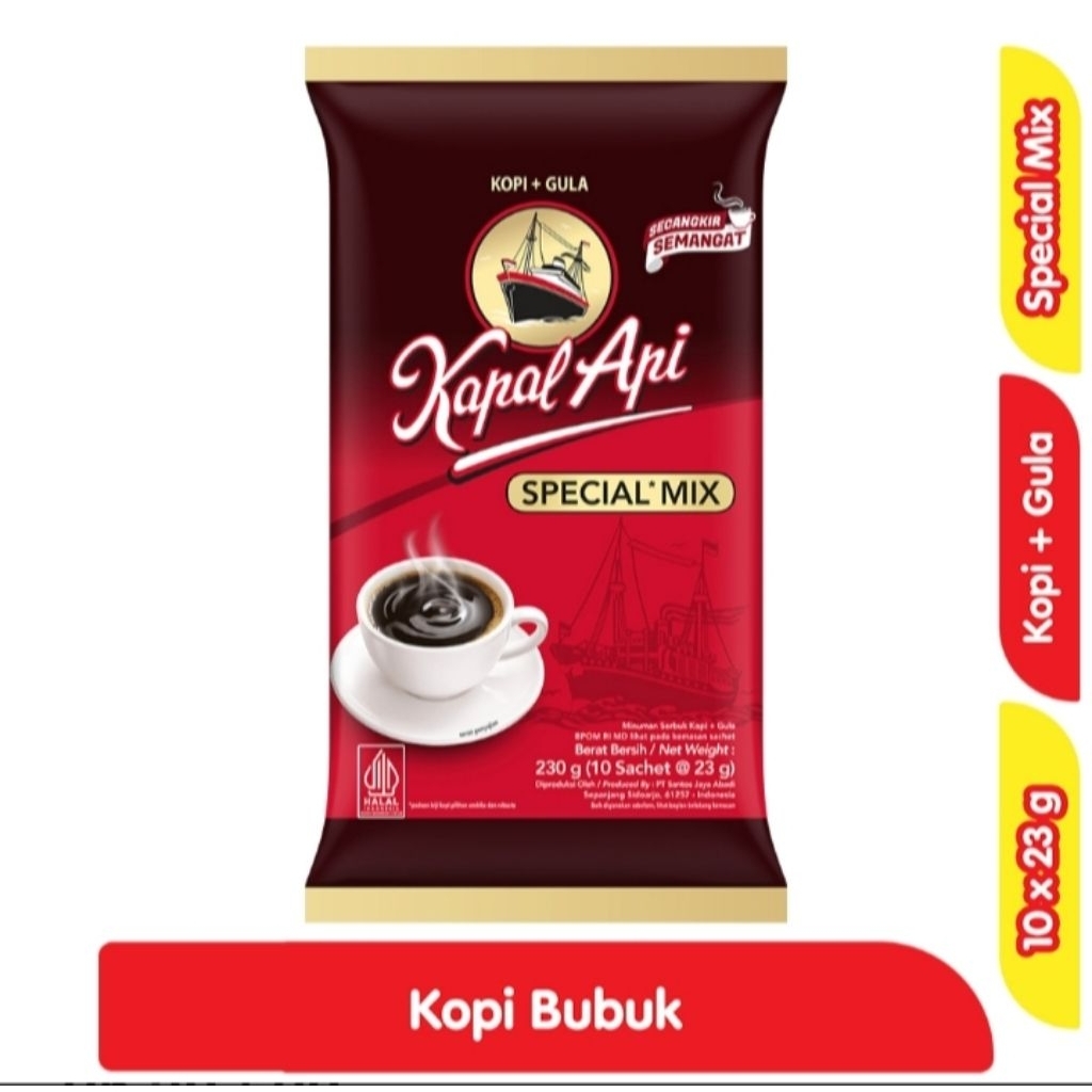 

Kapal Api Kopi Bubuk Instan Special Mix 10 x 23 g