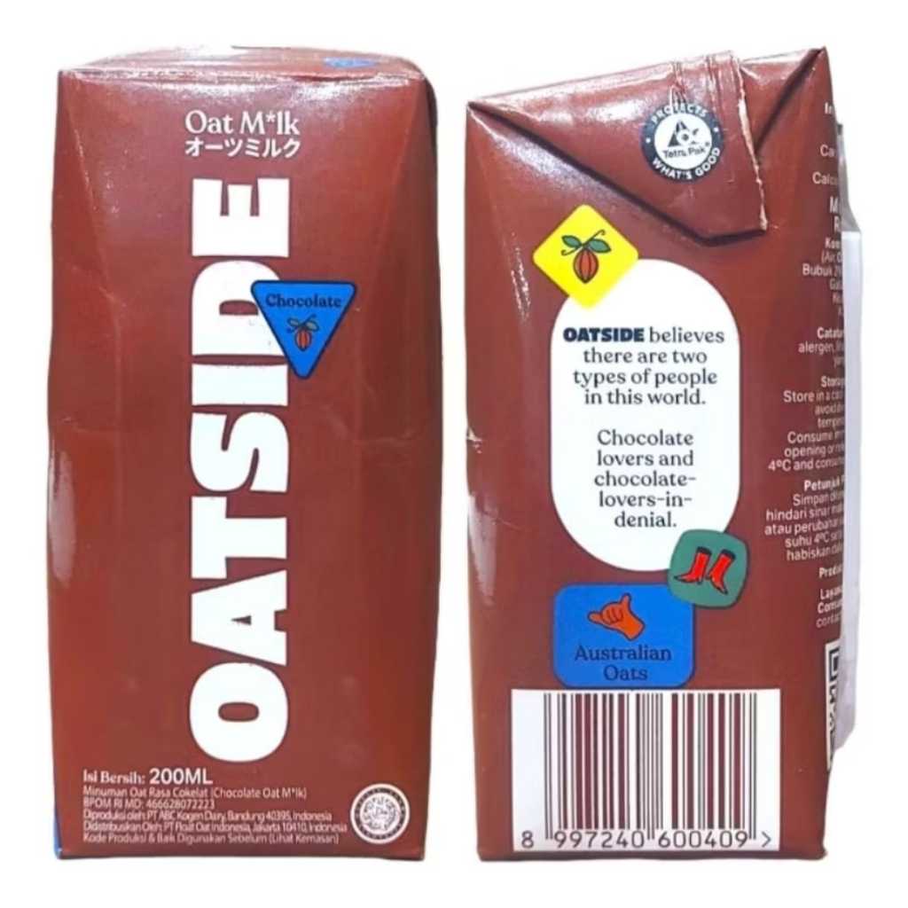 

Susu Super Segar OATSIDE OAT MILK 200 ML CHOCOLATE Susu Gandum Oat Side - Beli Banyak = Makin Murah!!!