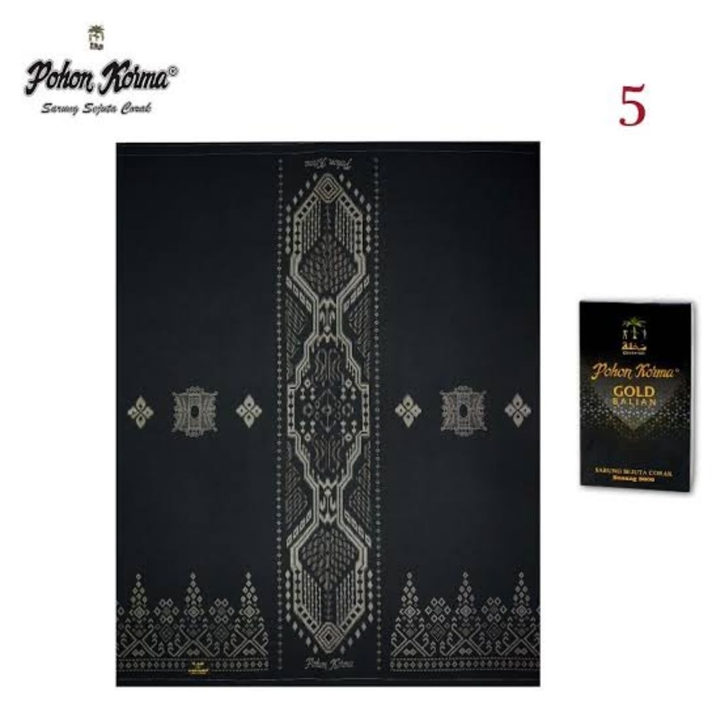 SARUNG POHON KURMA GOLD BALIAN HITAM MOTOF PINTU ACEH TERMURAH ASLI