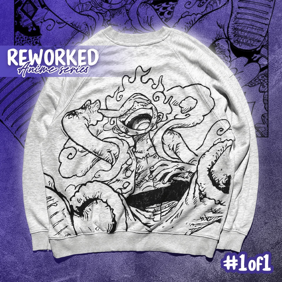 Bitestinger Hoodie Crewneck Sweater Reworked Hand Painted Pria Wanita Unisex Anime Series