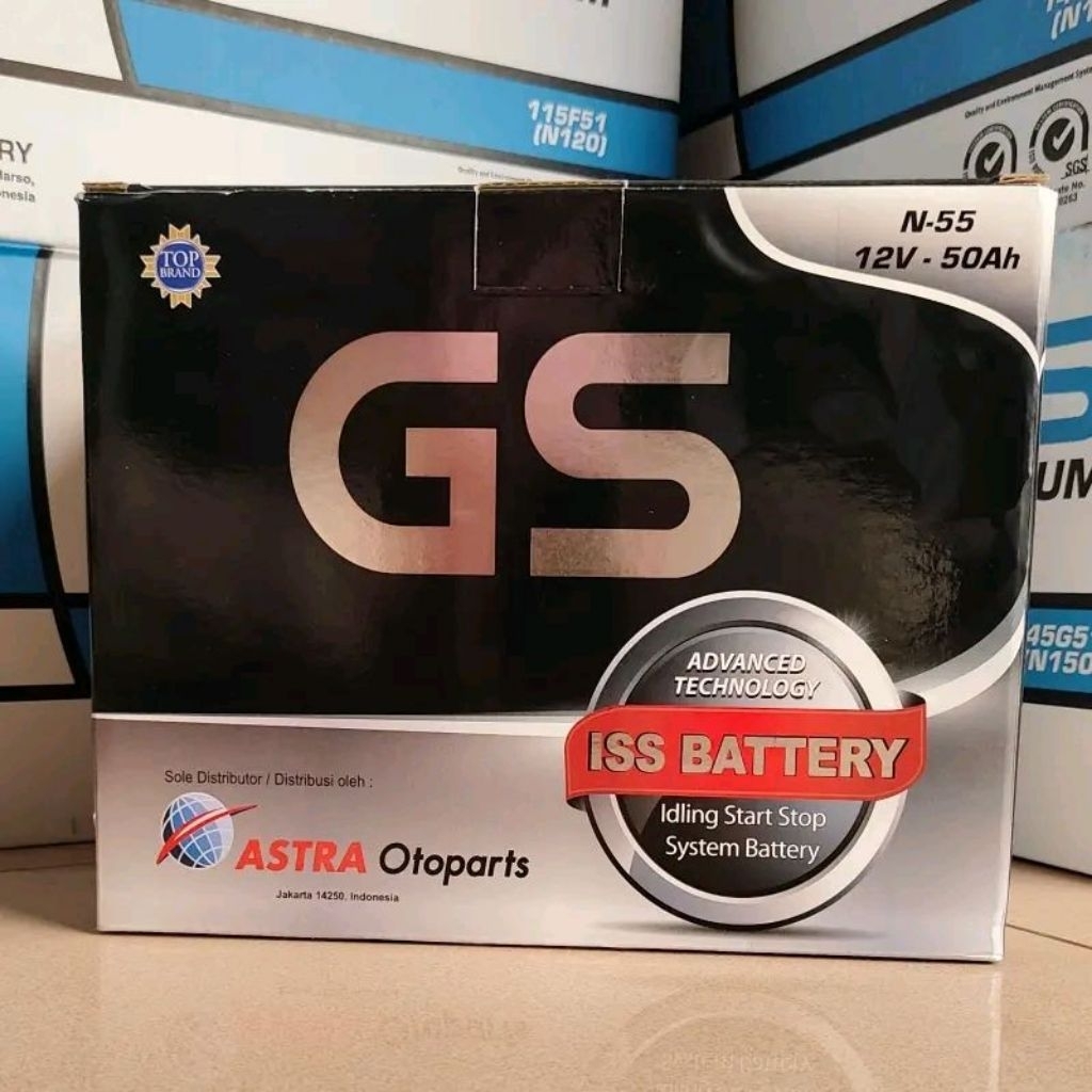 Aki Mobil Altis Hybrid, Xpander hybrid, X-pander hybrid N-55 GS ASTRA N55 ISS BATTERY