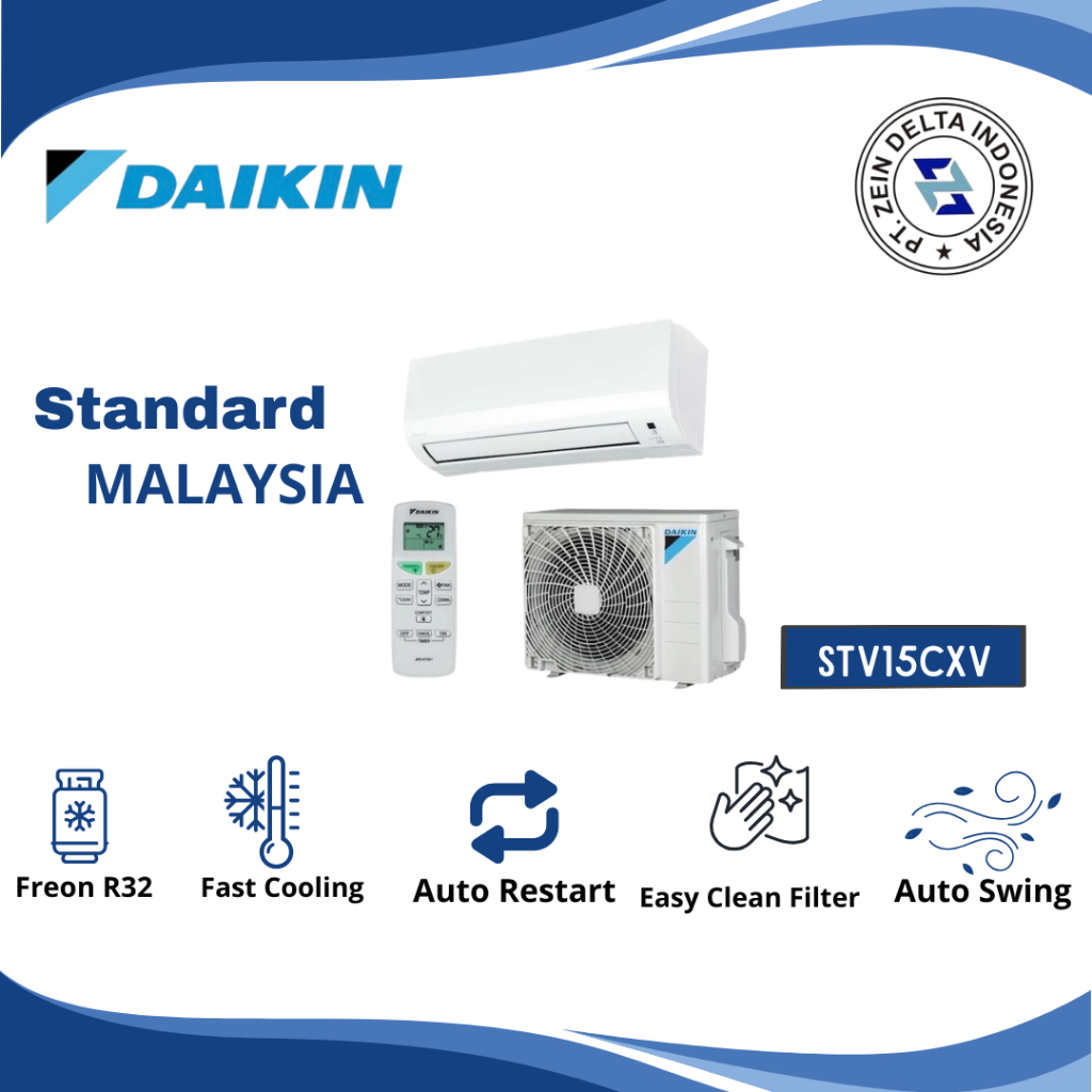 DAIKIN STANDAR 0.5 PK MALAYSIA - STV15CXV/GARANSI RESMI/AC MURAH