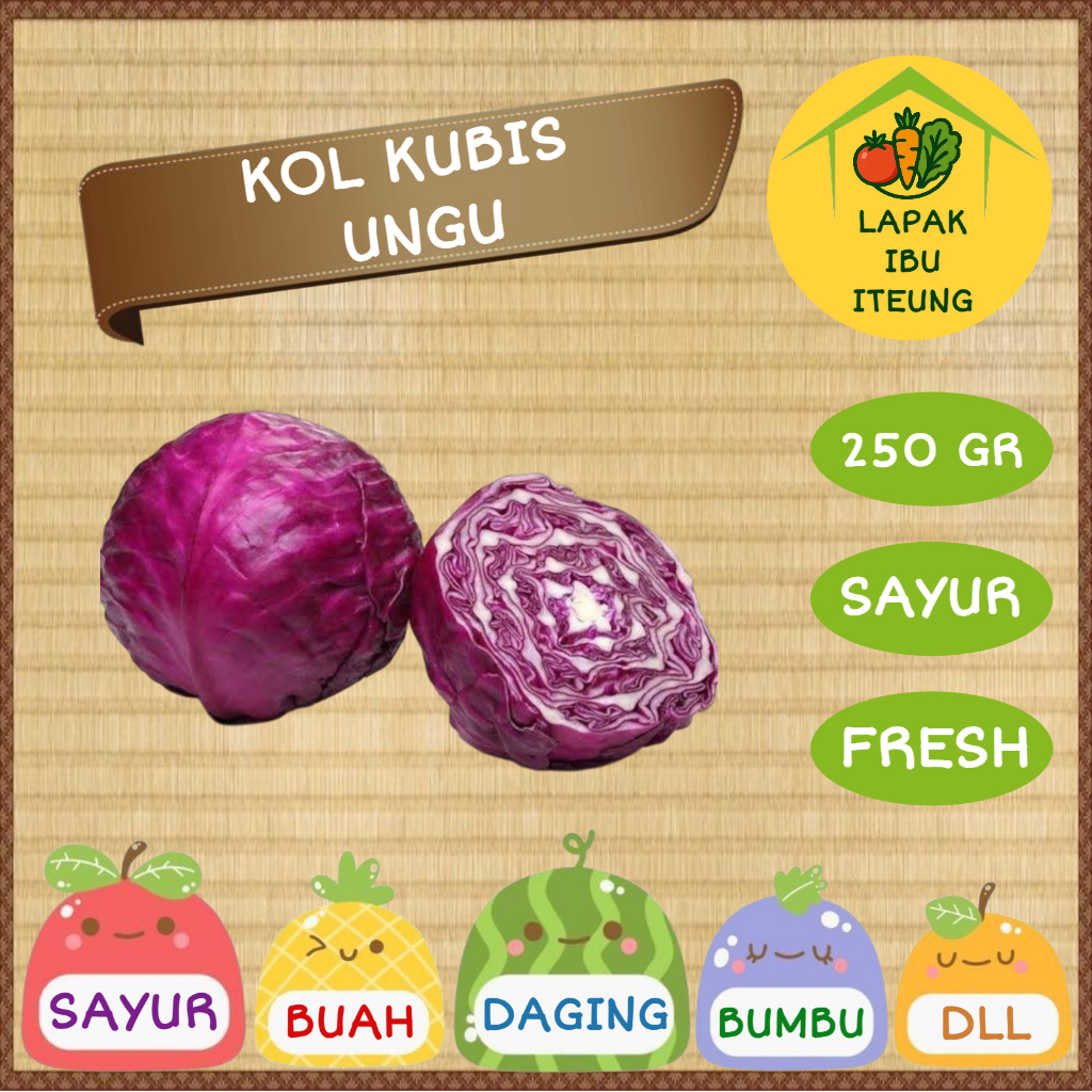 

KOL KUBIS UNGU INSTAN BANDUNG 1/4KG 250GR SEGAR FRESH SAYUR SAYURAN PASAR