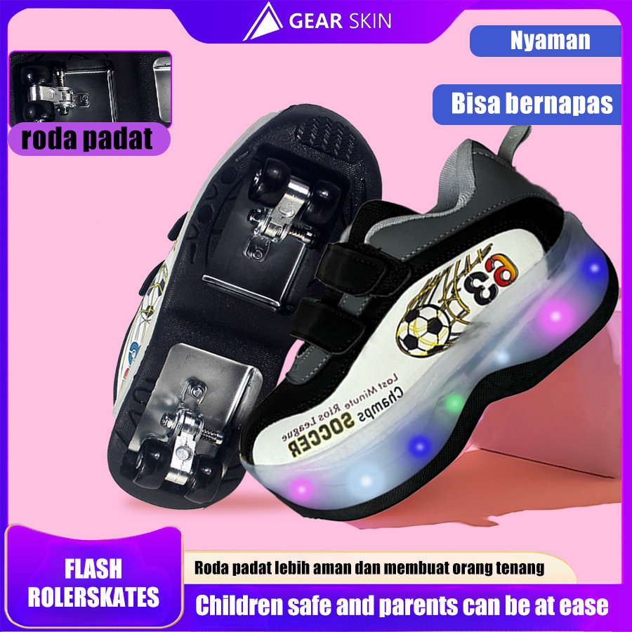 Gear skin Sepatu Roda Anak 4 Roda: Laki-laki, Perempuan, dan Perempuan Roda 4 - Lengkap untuk Anak-a