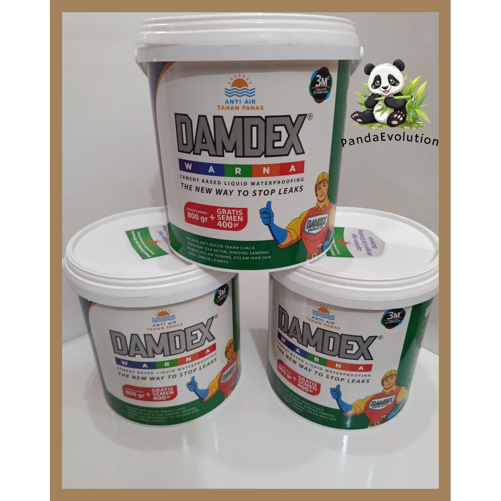 Damdex Warna Abu pelapis anti bocor 1LTR /2, 5 LTR Damdex pelapis anti bocor