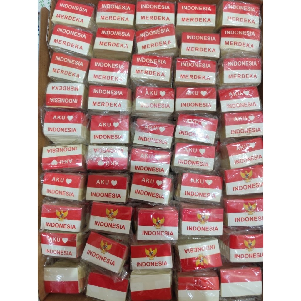 

sticker bendera buat pipi (1bgks isi 100lbr)