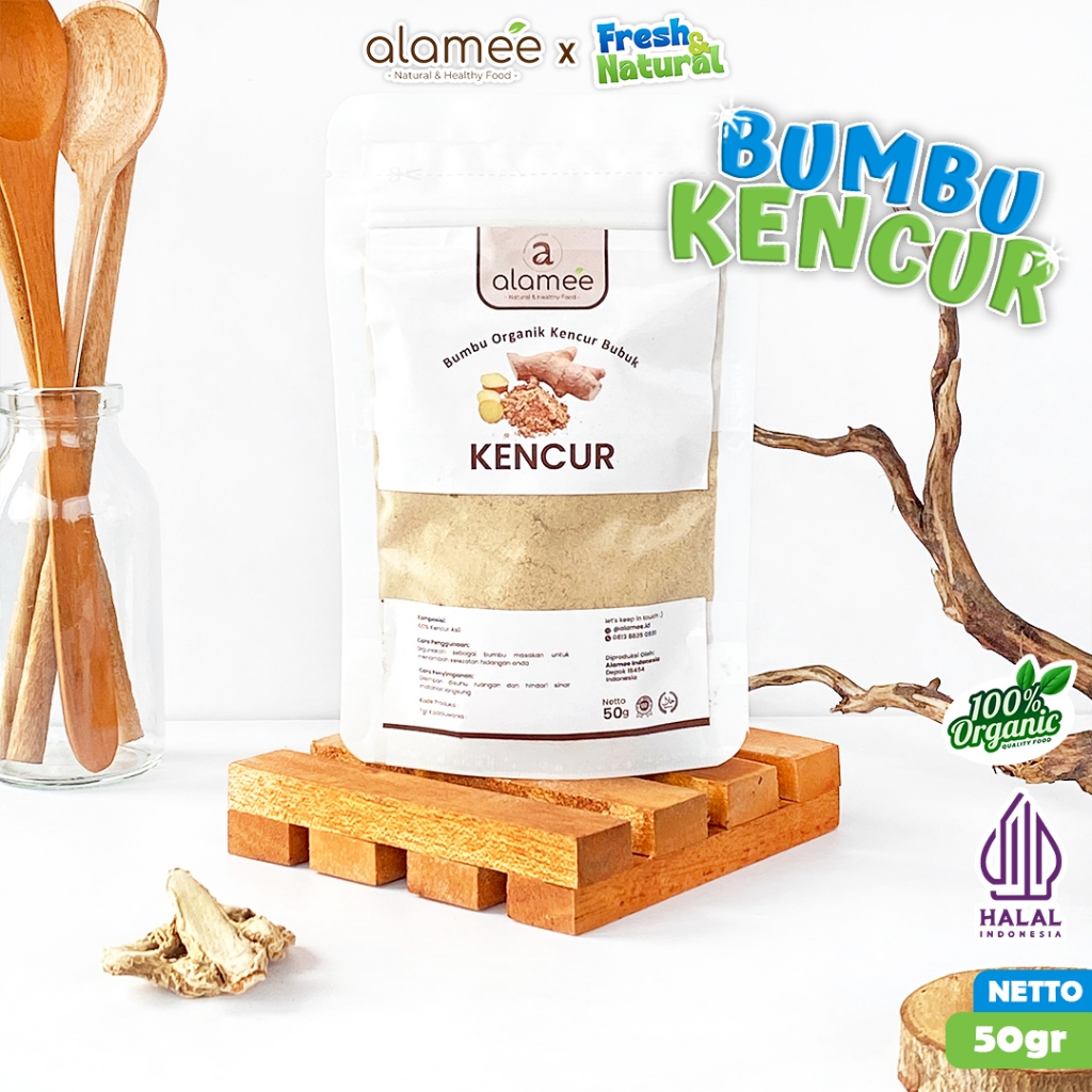

ALAMEE Kencur Bubuk Bumbu Dapur Organik Murni Asli Tanpa Campuran Powder Spice 50g fresh and natural