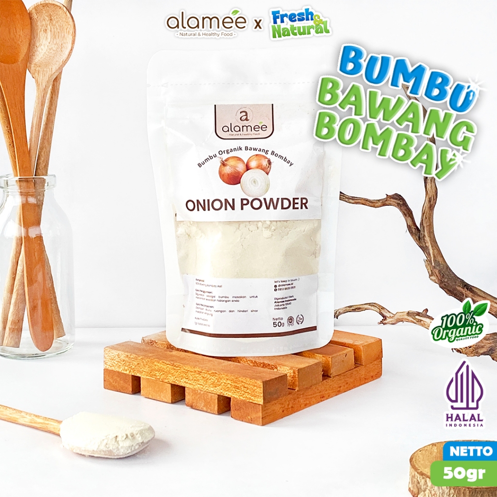 

ALAMEE Bawang Bombay Bubuk Onion Powder Spice Bumbu Bombai Dapur Organik 50gr fresh and natural
