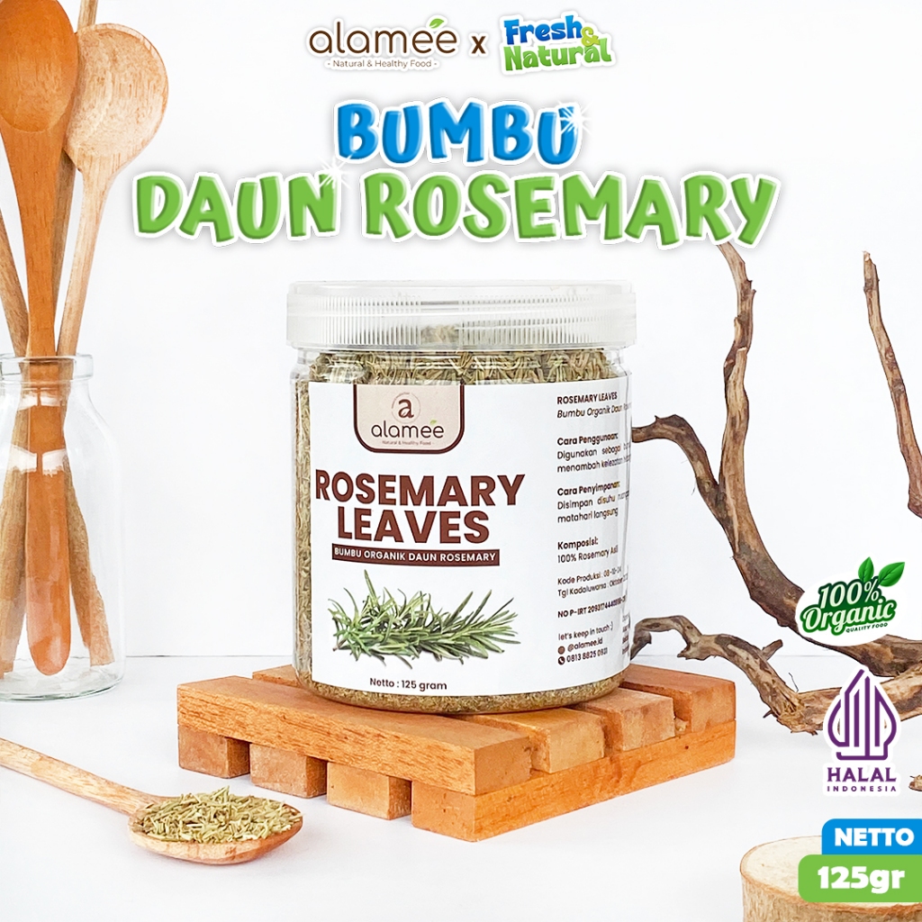 

Daun Rosemary Rosmari Kering Dried Leaves Seasoning Organik Murni Asli Bumbu Masak fresh and natural