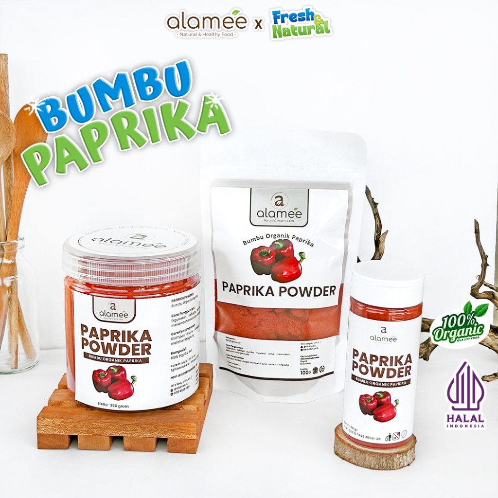 

ALAMEE Paprika Bubuk Powder Ground Bumbu Dapur Instan Organik Asli Tanpa Campuran fresh and natural