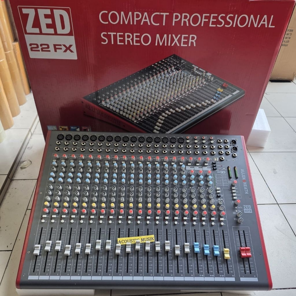 MIXER AUDIO ALLEN & HEATH ZED22FX BARANG BARU IMPOR ZED 22 FX