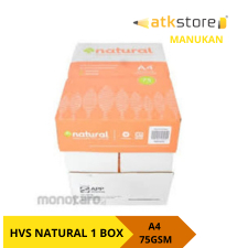 Kertas HVS Natural A4 75 GSM – 1 Box (5 RIM) | HVS NATURAL