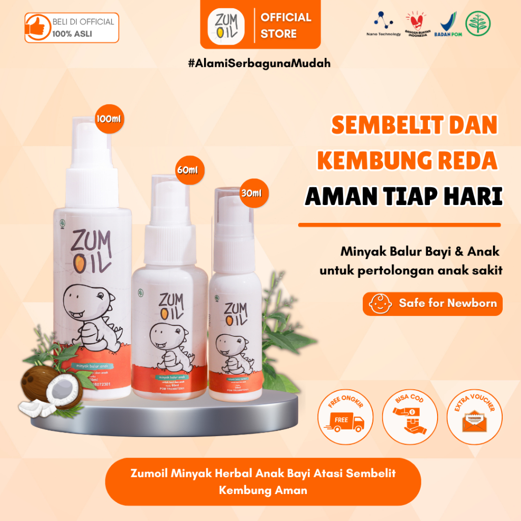 Zumoil Minyak Herbal Anak Bayi Atasi Sembelit Kembung Aman