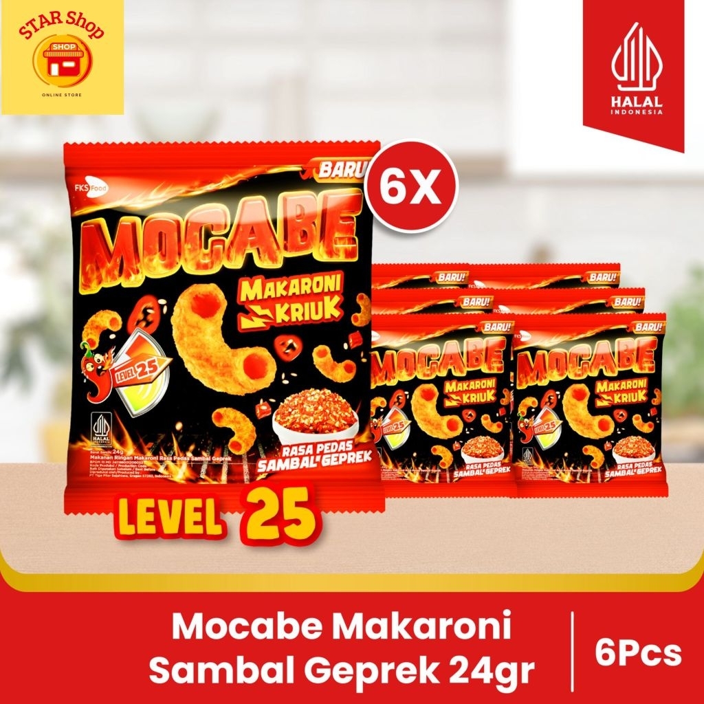 

Paket Bundling - Macaroni Mocabe - Sambal Geprek - 24gr - 6pcs