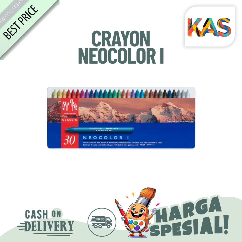 

Crayon Carandache NeoColor 1 & 2 30 Warna Non Water Soluble