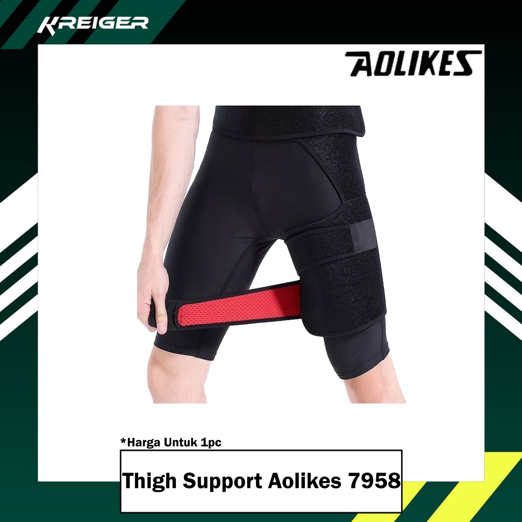 Pelindung Paha Aolikes 7958 Deker Paha Anti Slip Sport Olahraga Fitness Basket Futsal Tenis Voli Gym